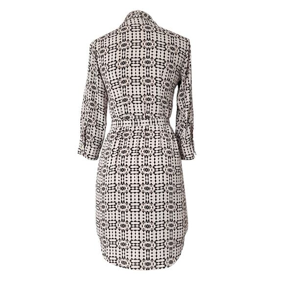 CAbi Colony Club Geometric Print Shirt Dress Blush/Black Size XSmall - Picture 5 of 11